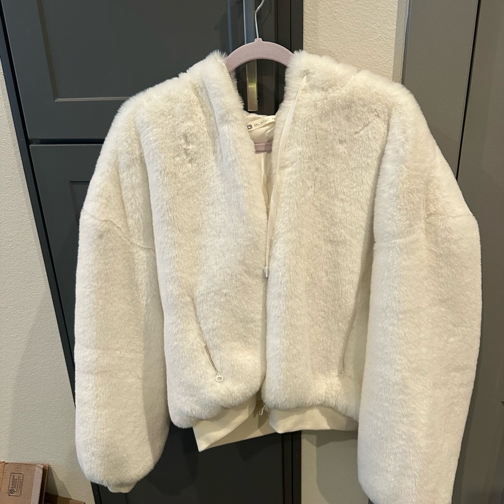 Women’s White Faux Fur Jacket